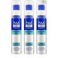 Nuage Men Shaving Oil 20ML With Mentol for a cool smooth Shave Everytime (Pack of 3)