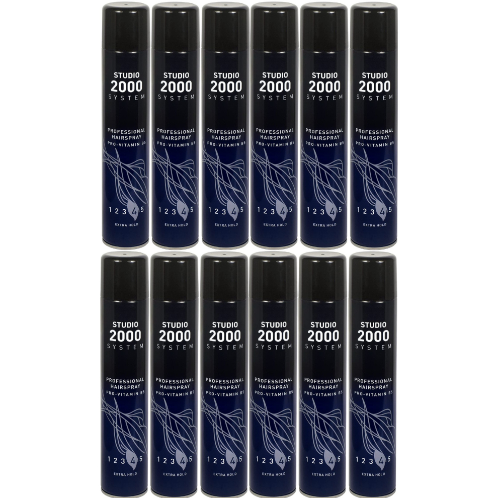 Studio 2000 Professional Hairspray Extra Hold 300ml (Pack of 12)