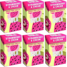 Sula Sugar Free Strawberry and Cream Sweets 42 g (Pack of 6)