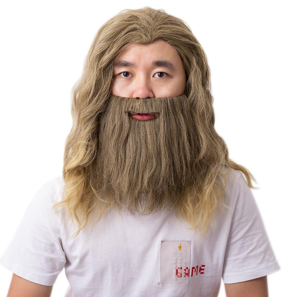 Fat Thor Cosplay Wig Heat Resistant Synthetic Hair Carnival Halloween Party Props