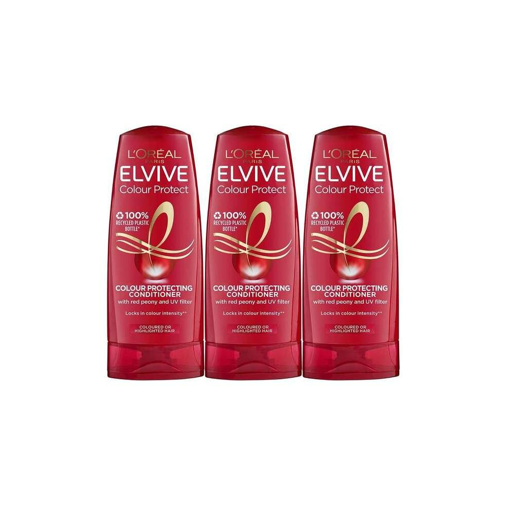 Loreal Elvive Colour Protect Conditioner 250ml (Pack of 3)