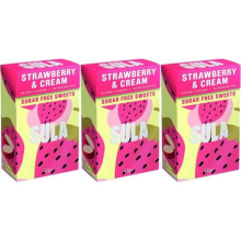 Sula Sugar Free Strawberry and Cream Sweets 42 g (Pack of 3)