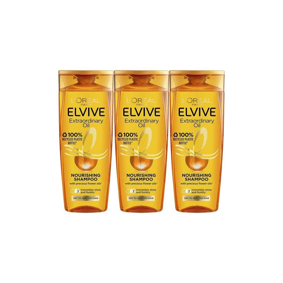 Loreal Elvive Extraordinary Oil Nourishing Shampoo, 400ml (Pack of 3)