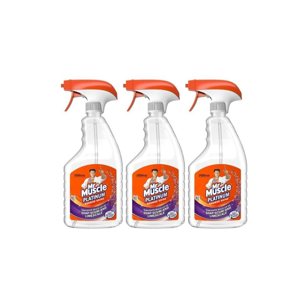 Mr Muscle Platinum Shower Shine Spray 750 ml (Pack of 3)