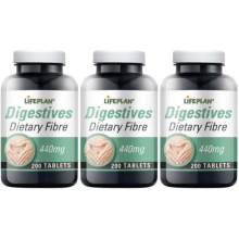 Lifeplan Fibre 440mg - 200 Tablets (Pack of 3)