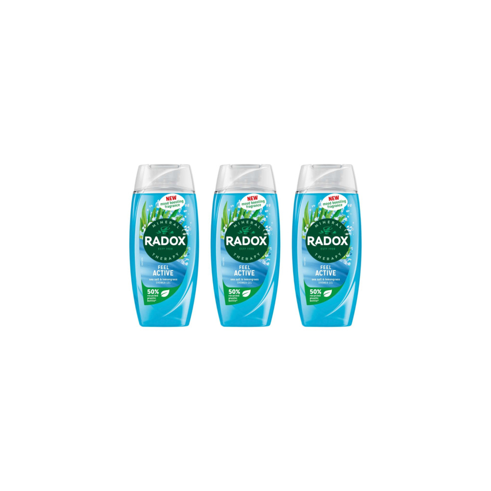 Radox Feel Active Shower Gel 225ml (Pack of 3)