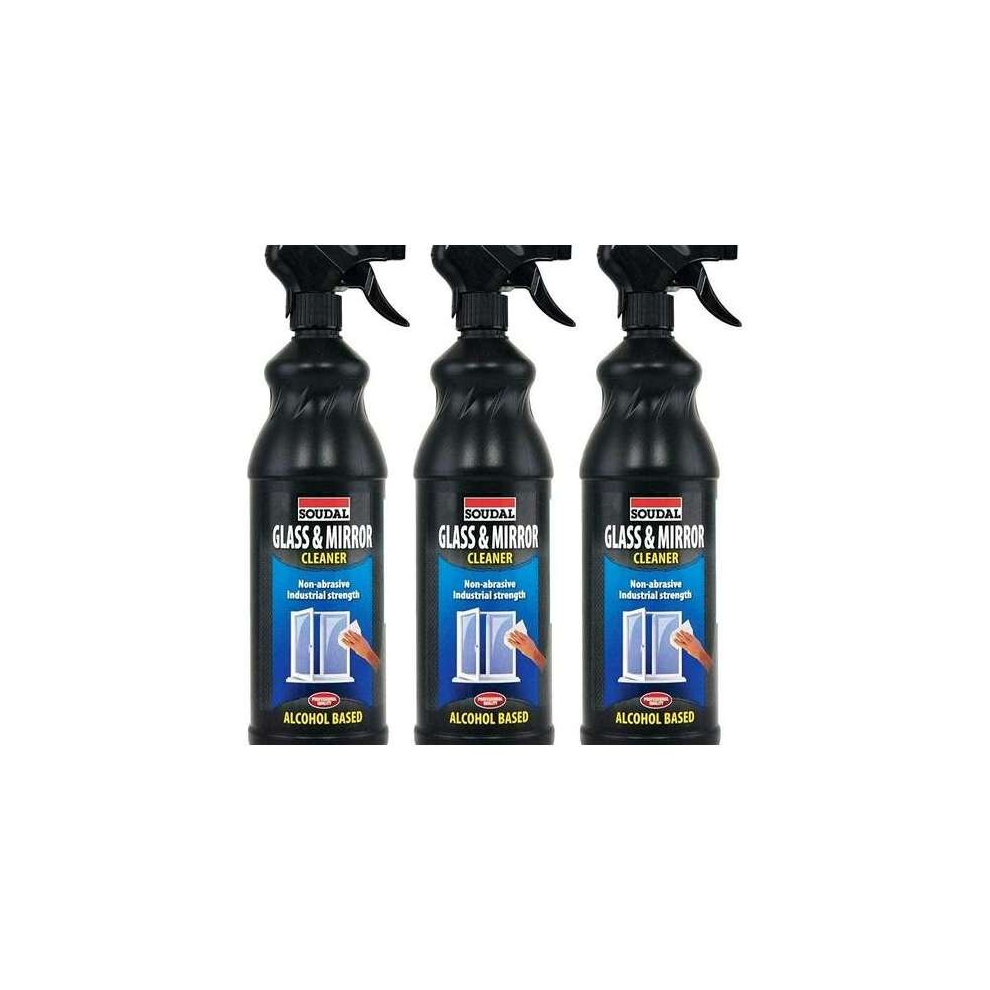 SOUDAL Glass & Mirror Cleaner 1L (113620) (Pack of 3)