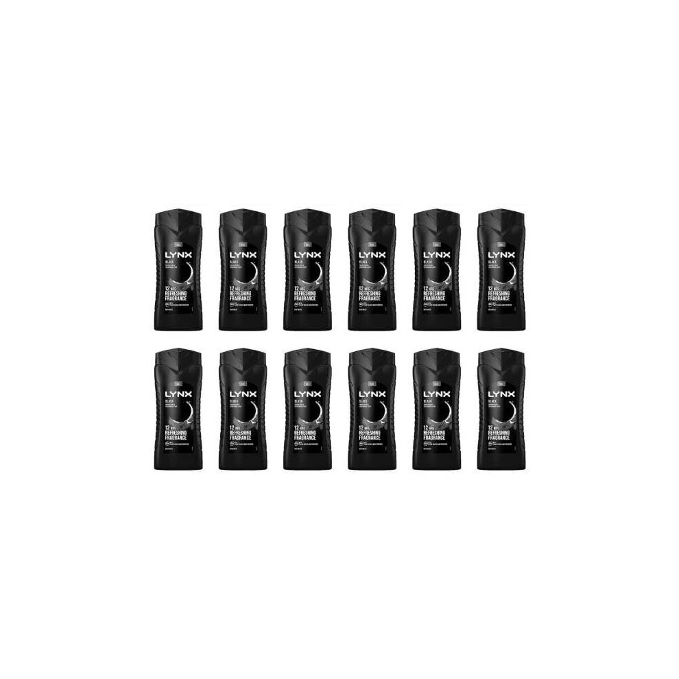 Lynx Black 12hrs Shower Gel 500ML (Pack of 12)