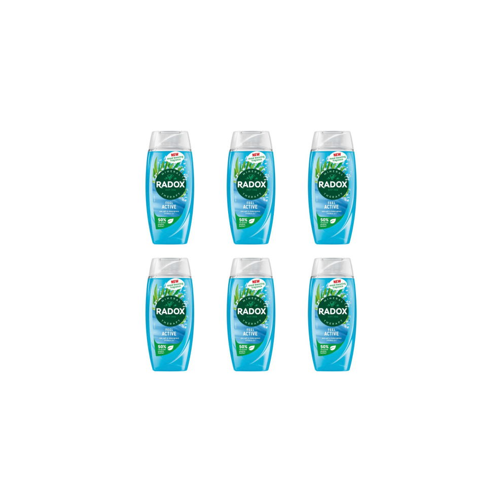 Radox Feel Active Shower Gel 225ml (Pack of 6)