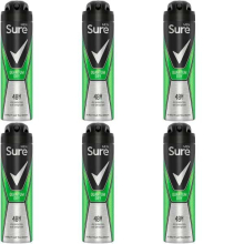 Sure Men Quantum Dry 48h Anit-Perspirant, 150ml (Pack of 6)