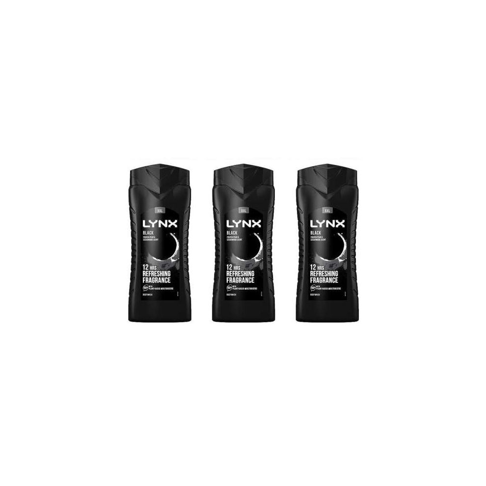 Lynx Black 12hrs Shower Gel 500ML (Pack of 3)