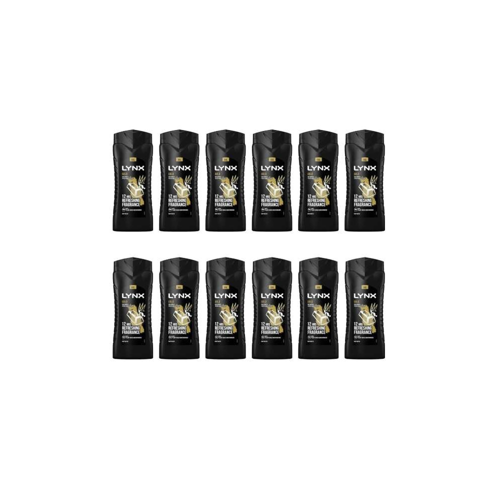 Lynx Gold Oud Wood and Vanilla 12hrs Body wash  500ml (Pack of 12)