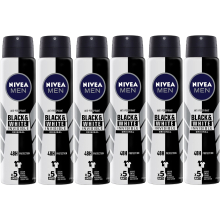 NIVEA MEN Invisible for Black & White Original Anti-Perspirant Deodorant Spray (250ml), 0% Alcohol Aerosol Spray, Anti-Mark Men's Anti-Perspirant
