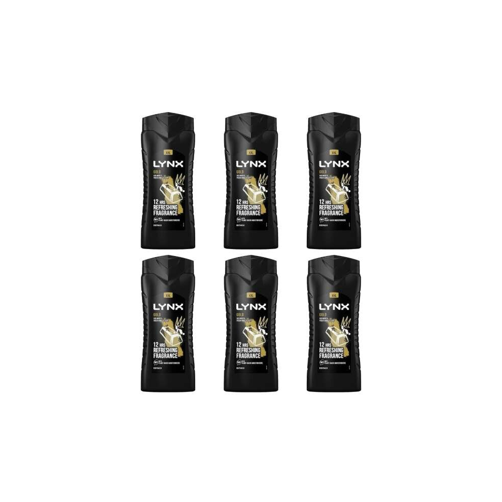 Lynx Gold Oud Wood and Vanilla 12hrs Body wash  500ml (Pack of 6)