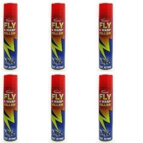 Sanmex Spray Fly and Wasp Killer 300ml (Pack of 6)