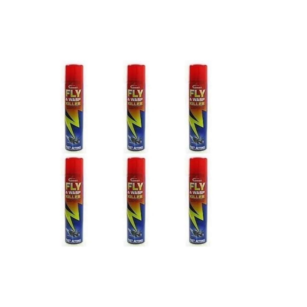 Sanmex Spray Fly and Wasp Killer 300ml (Pack of 6)