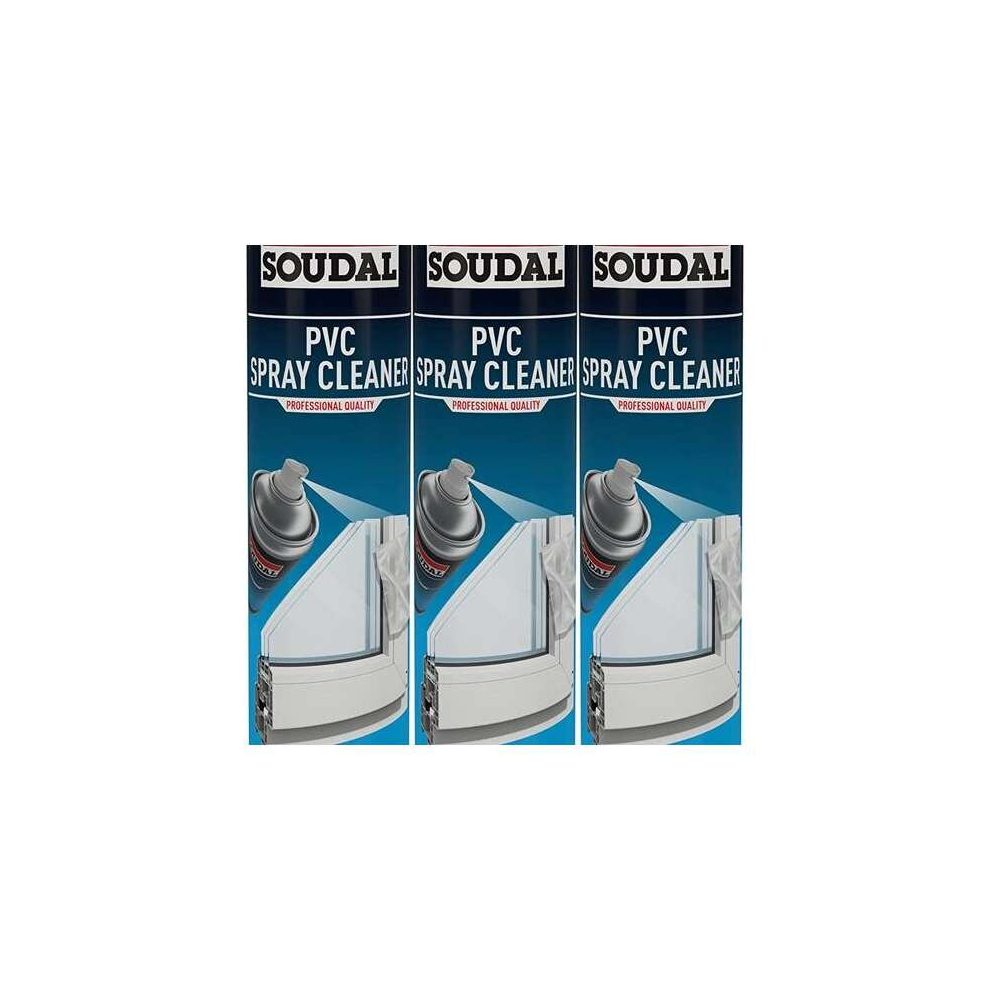 Soudal PVC Aerosol Spray Cleaner 750ml (156175) (Pack of 3)