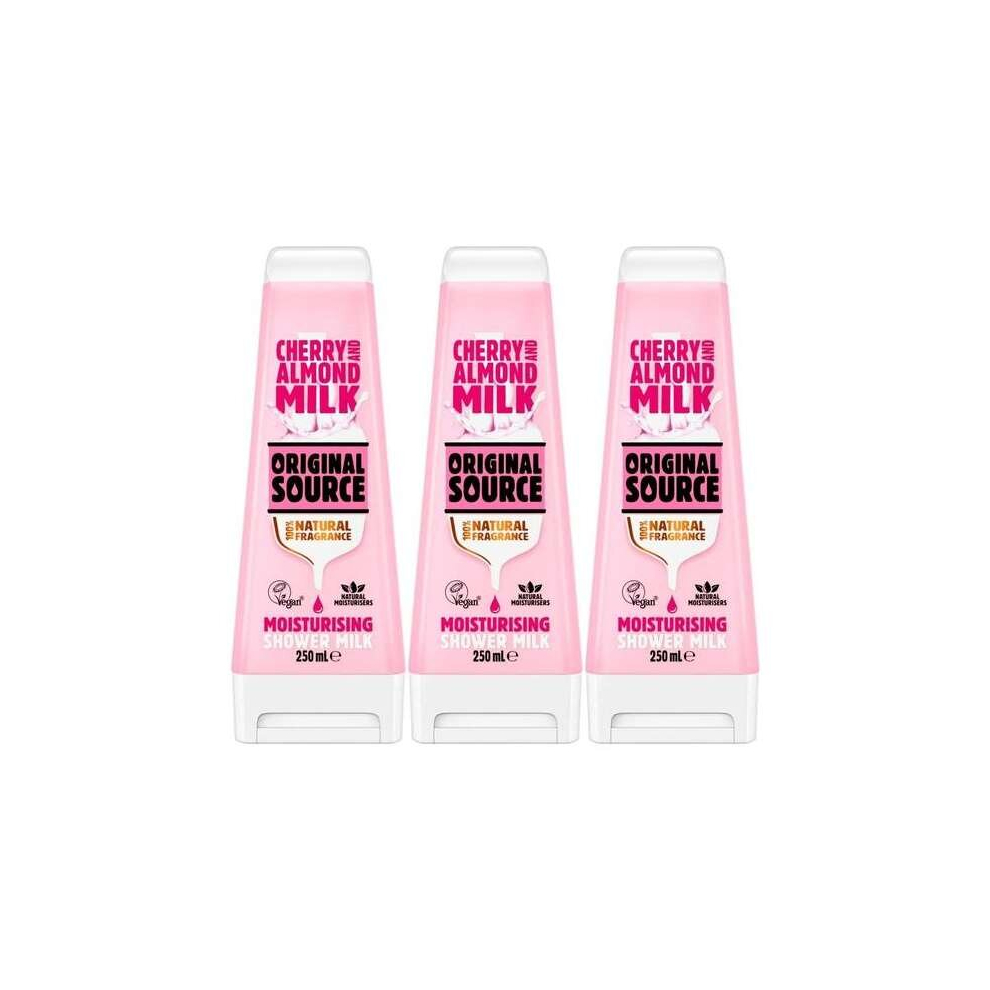 Original Source Cherry and Almond Shower Milk 250ml (Pack of 3)