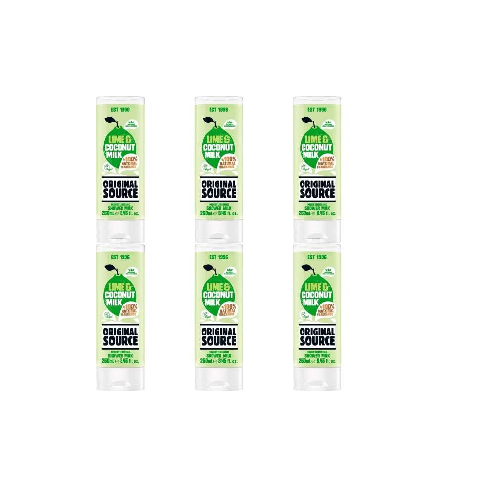 Original Source Lime and Coconut Shower Gel, 250 ml (Pack of 6)