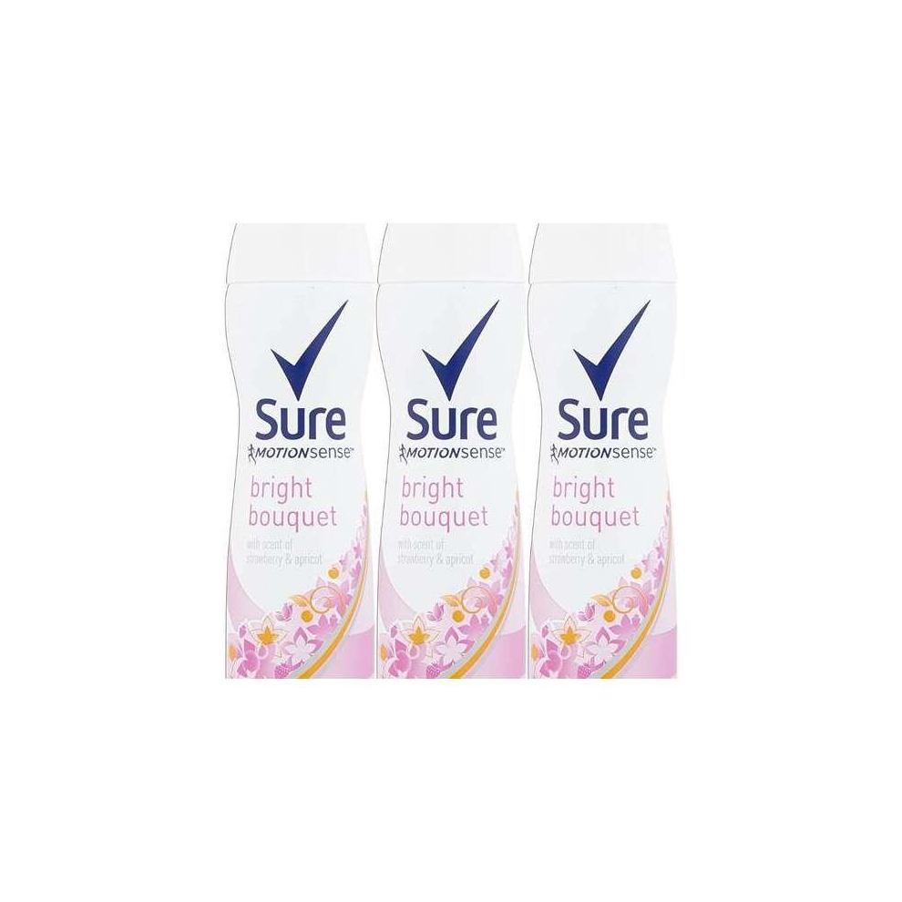 Sure Women Motion Sense Antiperspirant Deodorant, Bright Bouquet, 150ml (Pack of 3)