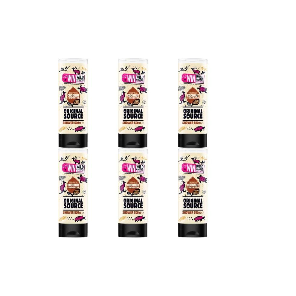 Original Source Coconut and Shea Butter Shower Gel 500 ml (Pack of 6)