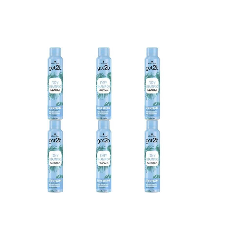 Schwarzkopf got2b Fresh It Up Dry Shampoo - Extra Volume 200ml (Pack of 6)