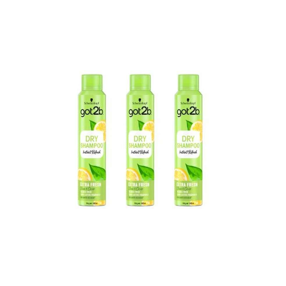 Schwarzkopf got2b Fresh It Up Extra Fresh Dry Shampoo 200ml (Pack of 3)