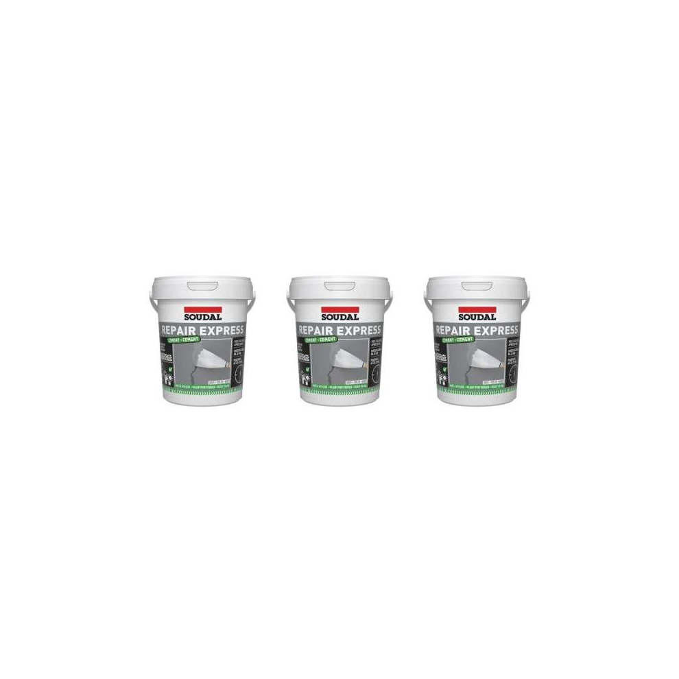Soudal Repair Mortar Cement Ready Mix Brick Pointing Filler Grey 900ml 6875 (152305) (Pack of 3)