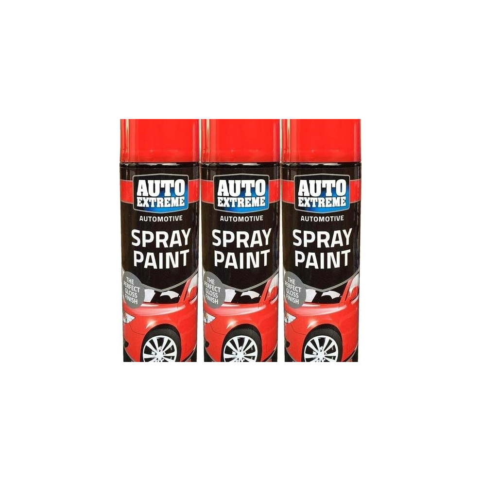 Rapide Auto Extreme All Purpose Spray Paint Can Red Gloss Finish 250ml   1907 (Pack of 3)