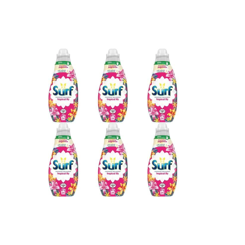 Surf Tropical Lily Laundry Liquid 24 Washes 648ml (Pack of 6)