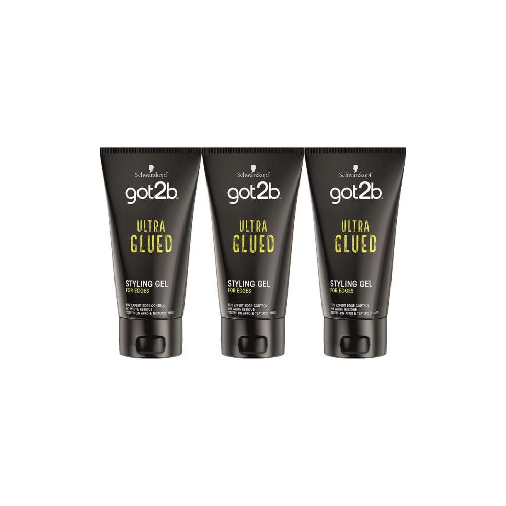 Schwarzkopf Got2b Ultra Glued Black 150ml (Pack of 3)