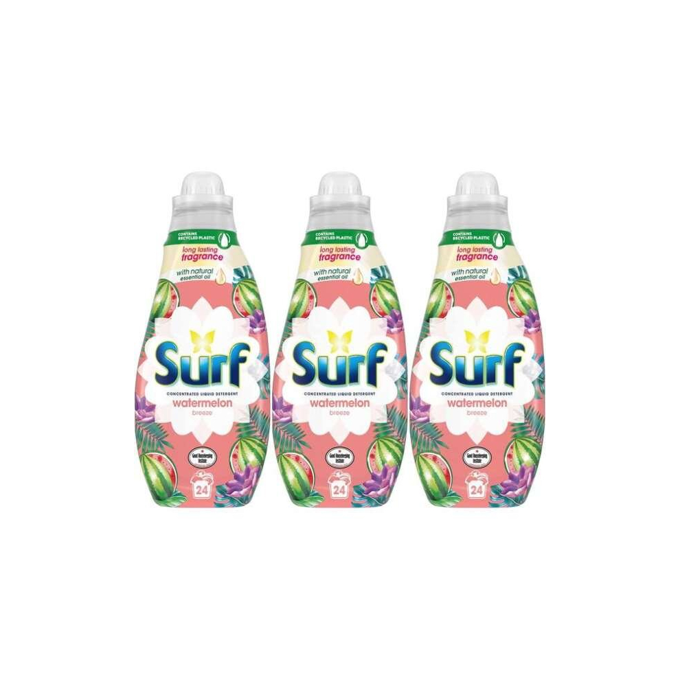 Surf Watermelon Breeze Concentrated Laundry Detergent 24 Washes (Pack of 3)