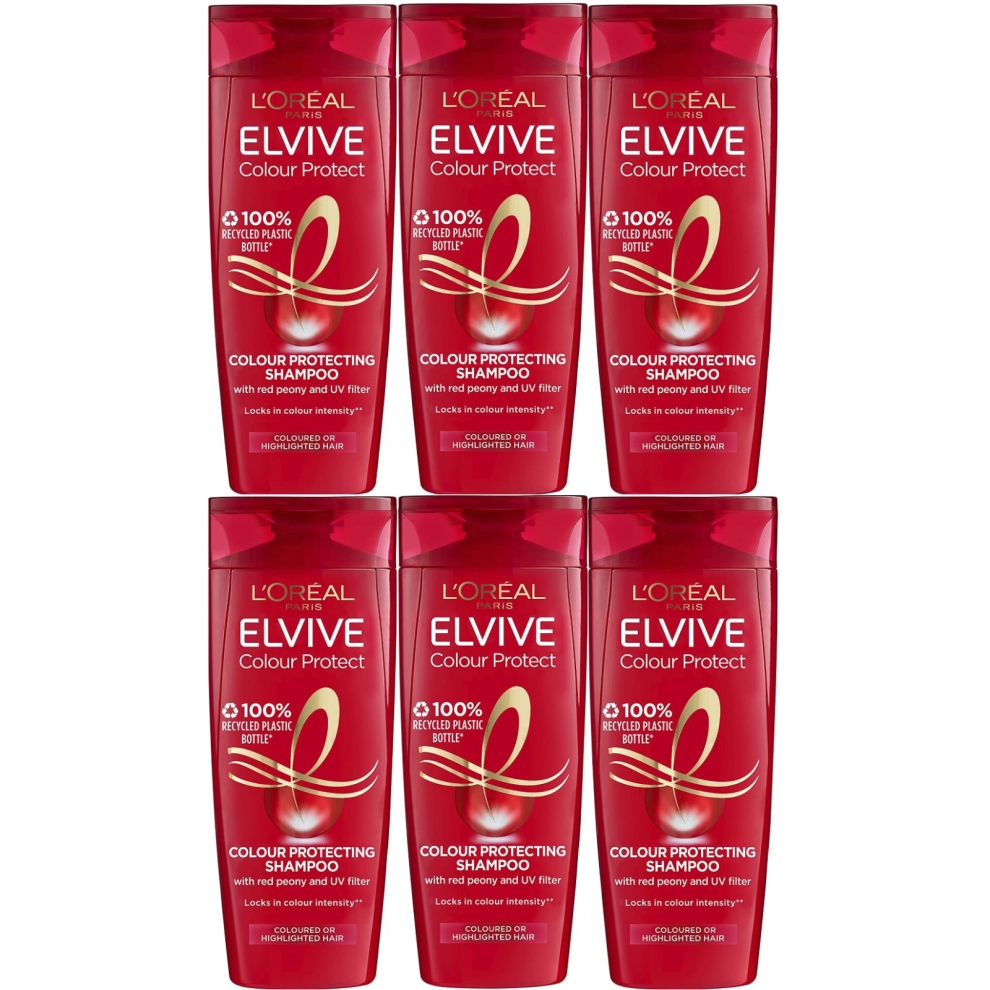 LOreal Paris Elvive Colour Protect Shampoo 250ml (Pack of 6)