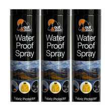 Out & about waterproof spray fabric protector 300ml (Pack of 3)