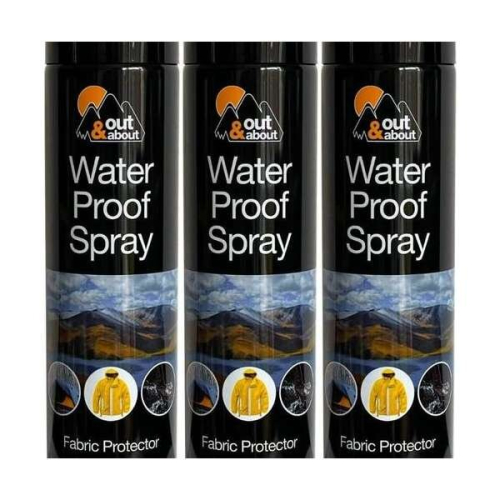Out & about waterproof spray fabric protector 300ml (Pack of 3)