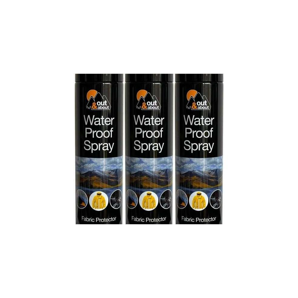 Out & about waterproof spray fabric protector 300ml (Pack of 3)