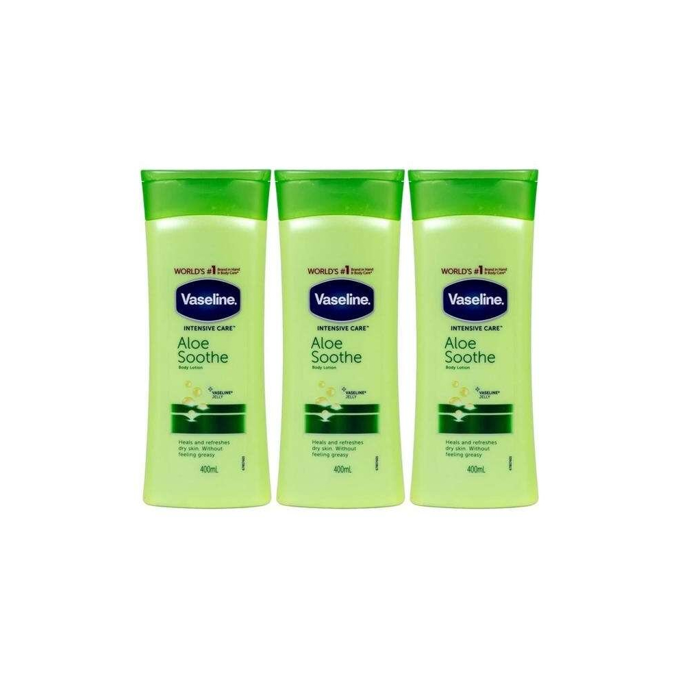 Vaseline Intensive Care Aloe Lotion, 400ml (Pack of 3)