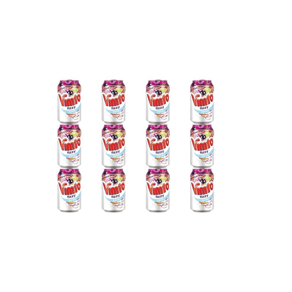 Vimto Zero Fizzy Drink Cans 330ml (Pack of 12)