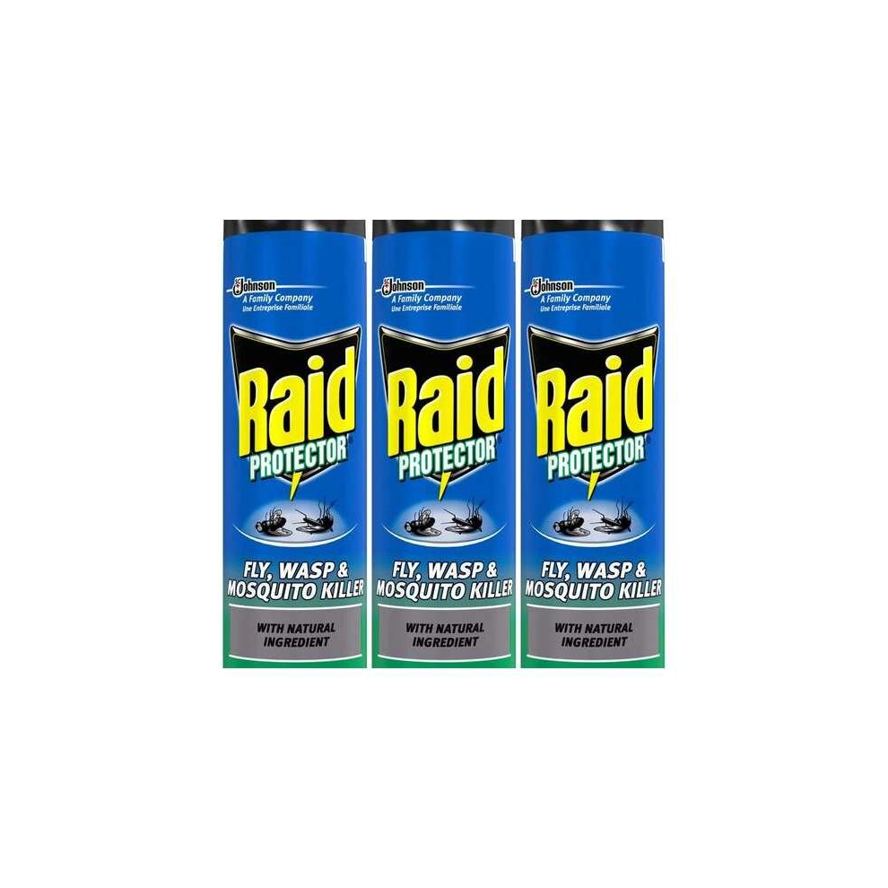 Raid Protector Fly, Wasps and Mosquito Killer, 300ml (Pack of 3)