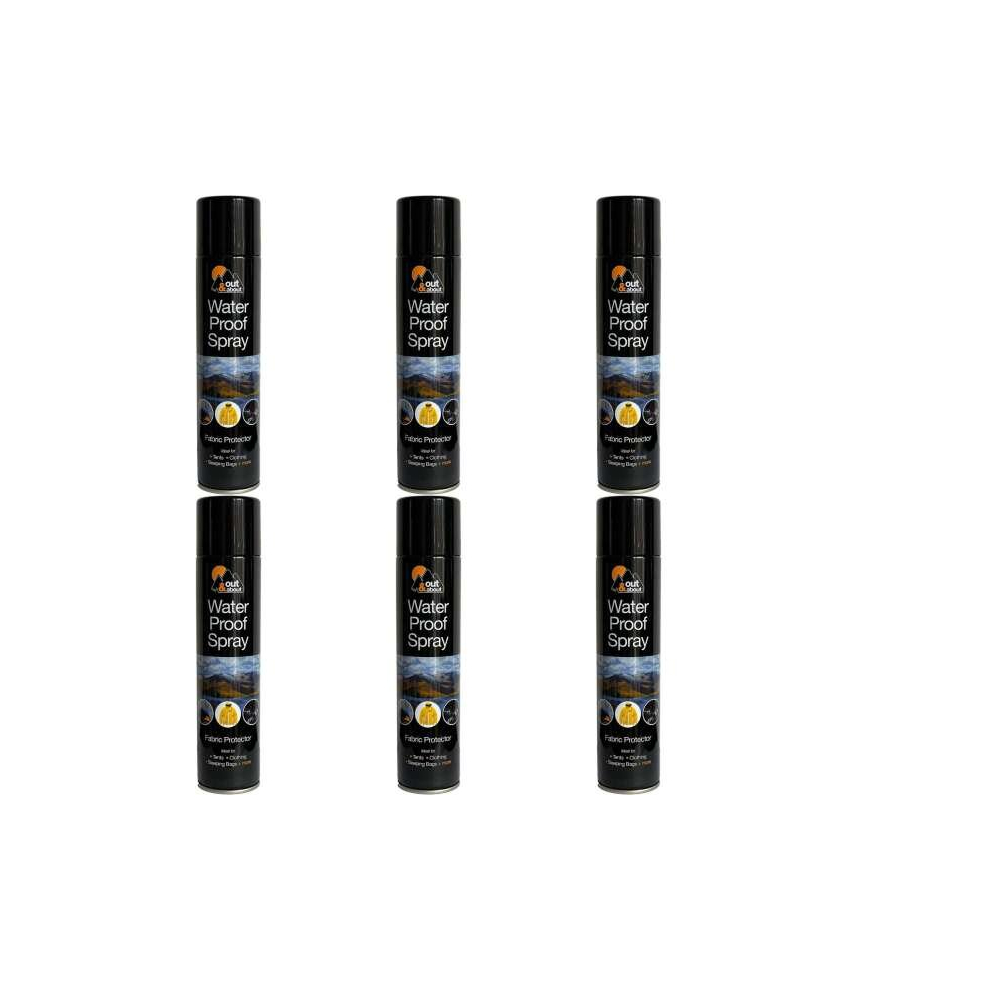 Out & about waterproof spray fabric protector 300ml (Pack of 6)