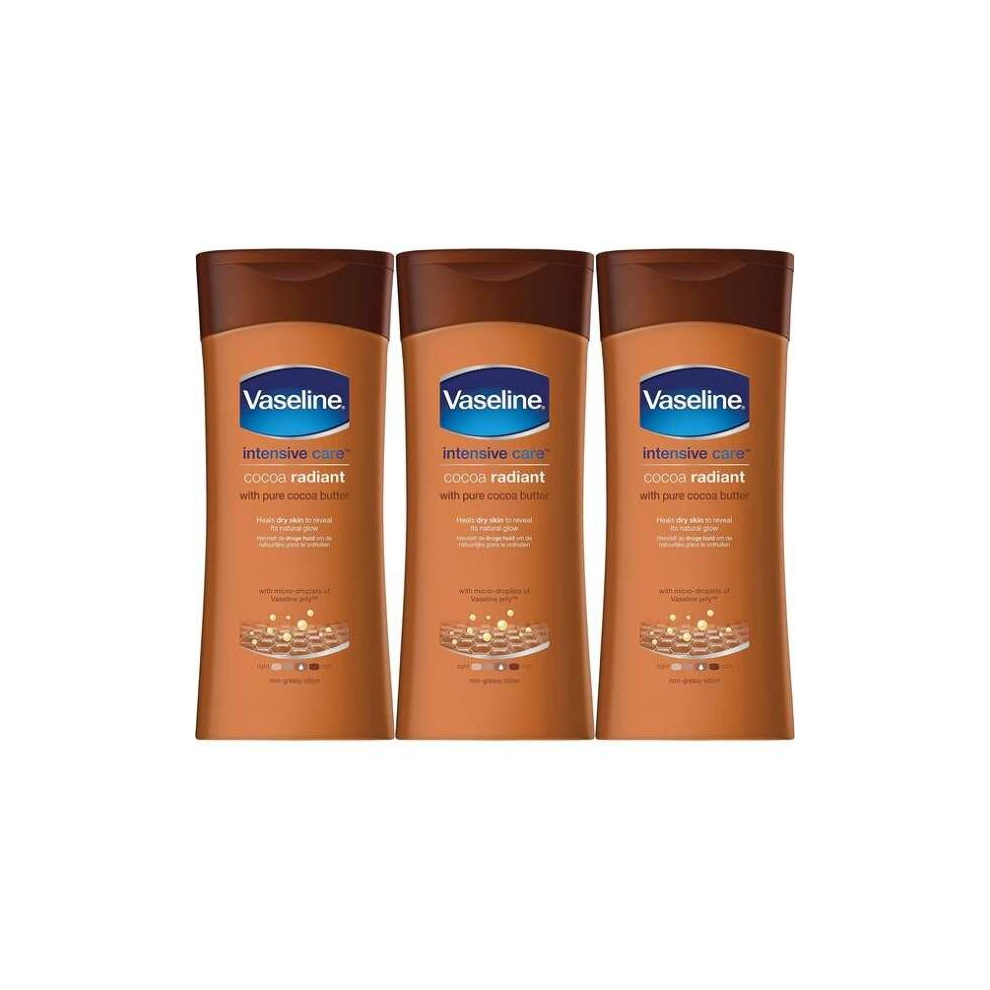 Vaseline Cocoa Radiant Lotion - 200 ml (Pack of 3)