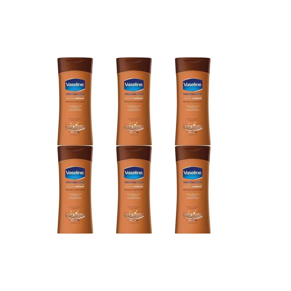 Vaseline Cocoa Radiant Lotion - 200 ml (Pack of 6)