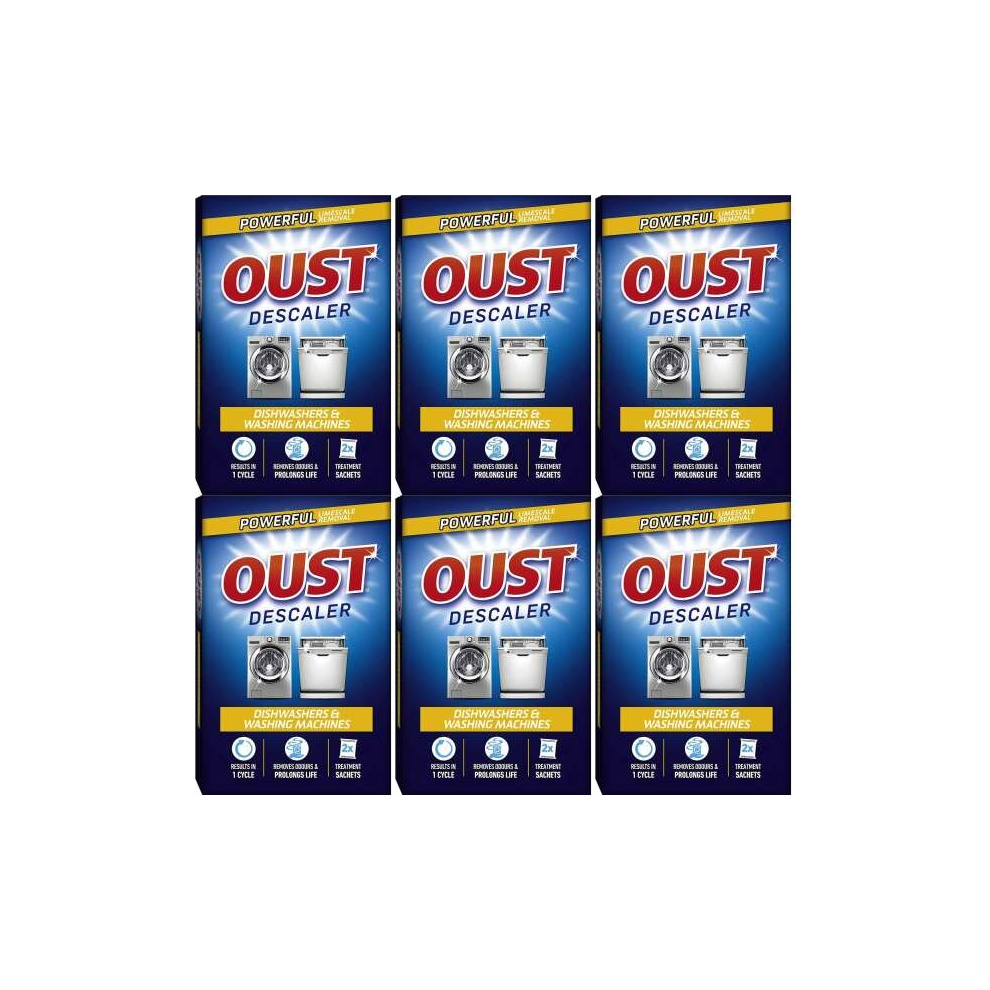 Oust Dishwasher & Washing Machine Descaler (2 Sachets) (Pack of 6)