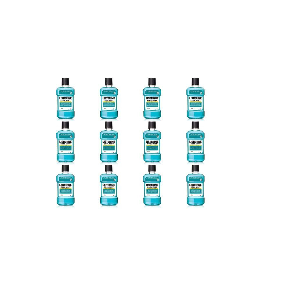 Listerine Antibacterial Mouthwash Cool mint, 500ml (Pack of 12)