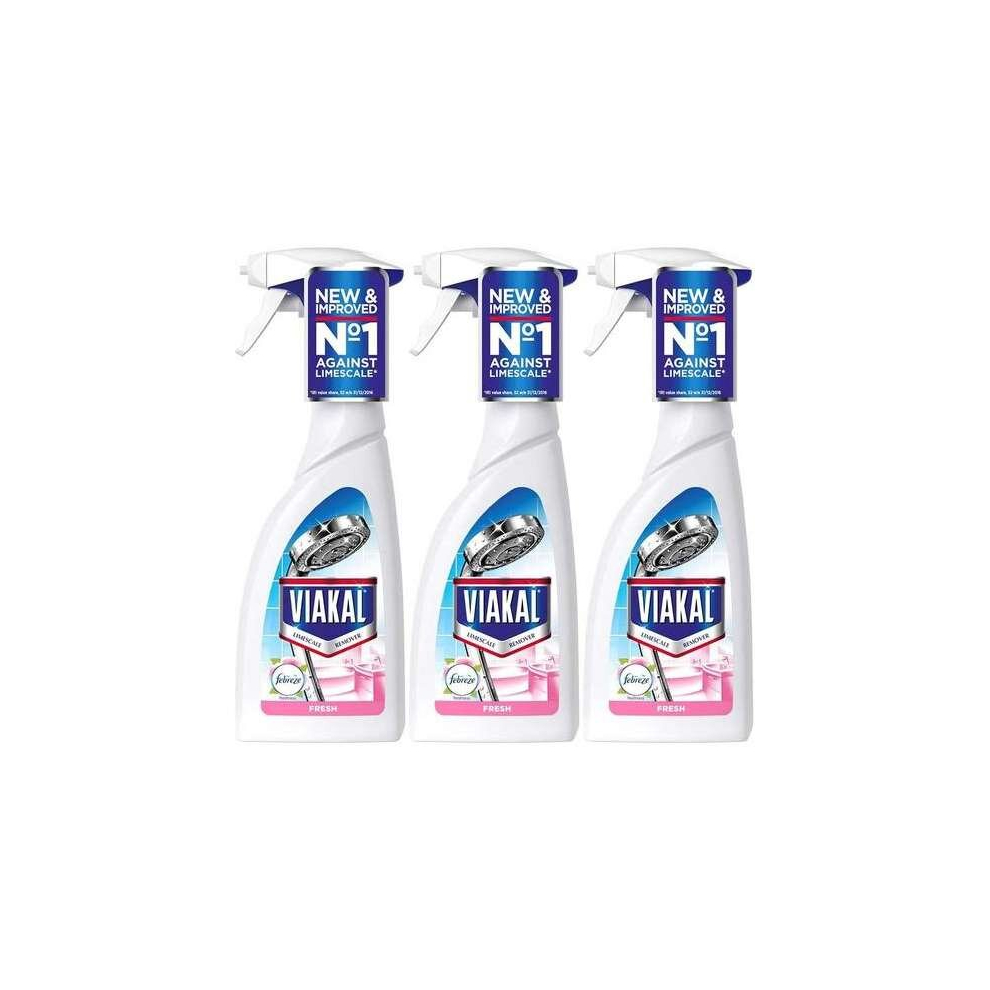 Viakal Limescale Remover Spray , With Febreze, 500ml (Pack of 3)