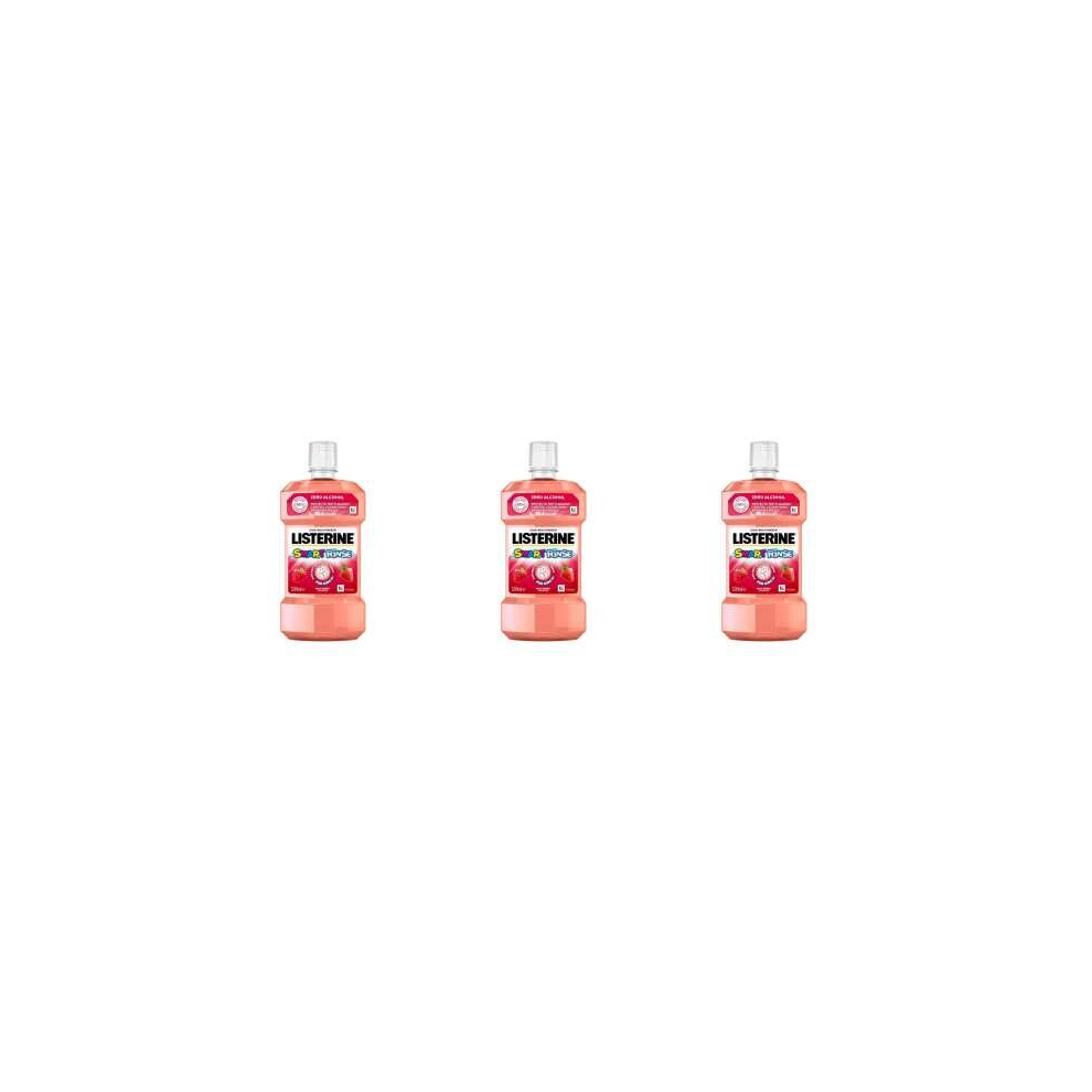 Listerine Kids Smart Rinse Mild Berry Mouthwash 250ml (Pack of 3)