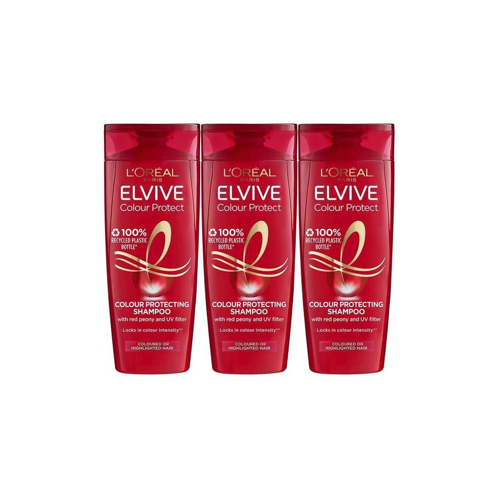 Loreal Paris Elvive Colour Protect Shampoo 400ml (Pack of 3)