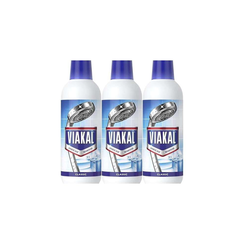 Viakal Limescale Cleaning Liquid, 500 ml (BLUE TOP, NOT SPRAY) (Pack of 3)