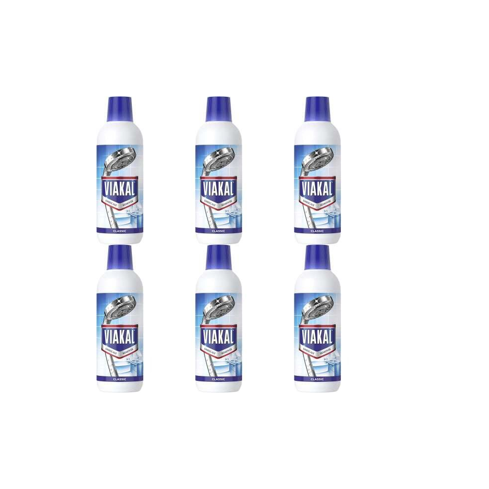 Viakal Limescale Cleaning Liquid, 500 ml (BLUE TOP, NOT SPRAY) (Pack of 6)