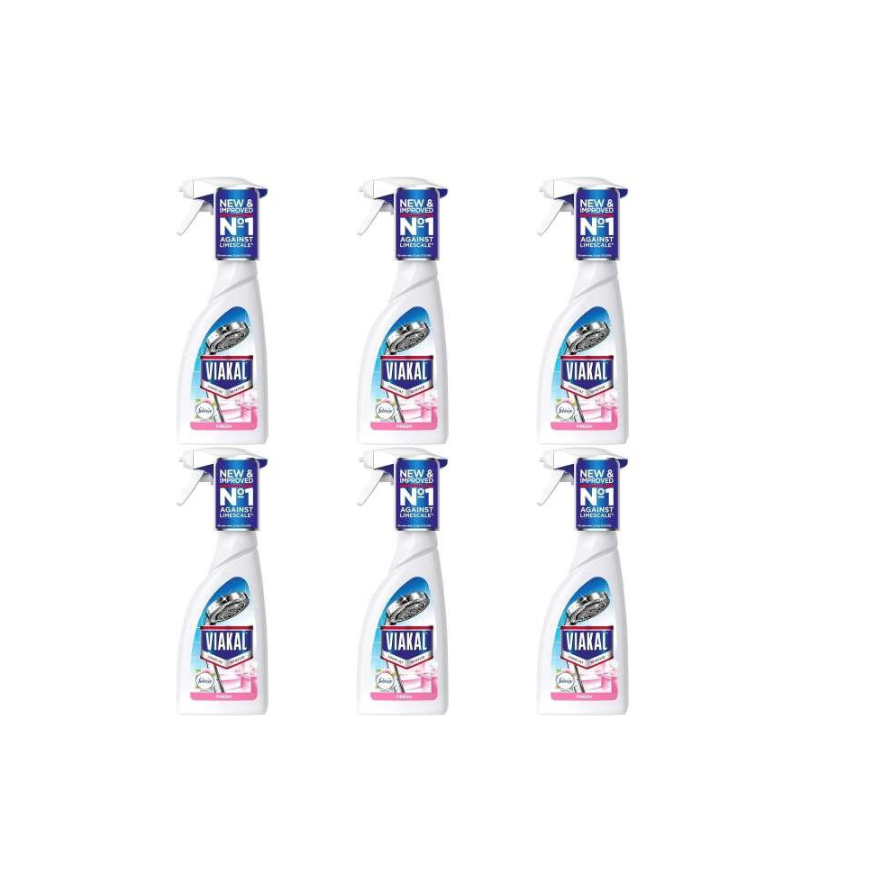 Viakal Limescale Remover Spray , With Febreze, 500ml (Pack of 6)